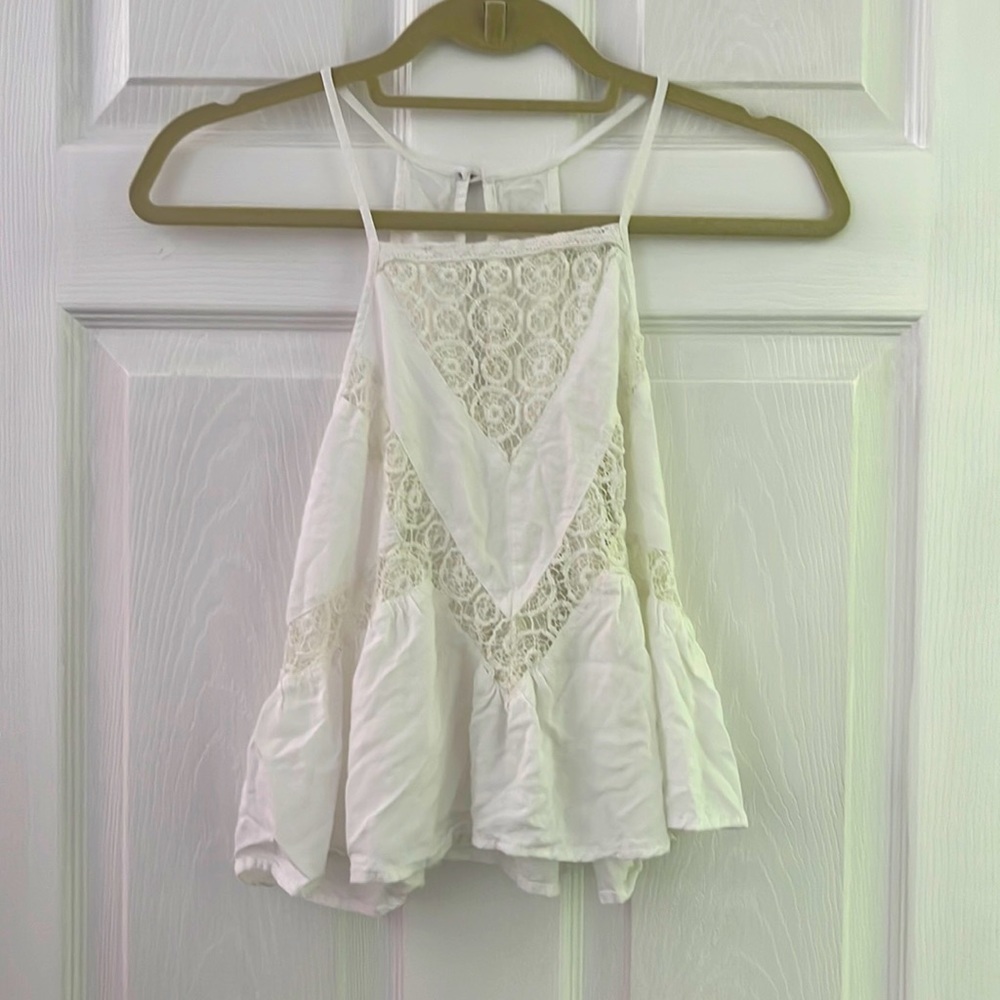 La Hearts White Lace Blouse